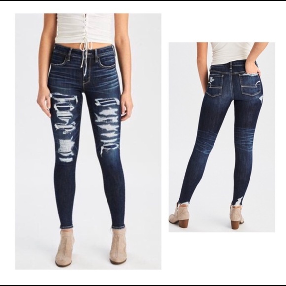 american eagle super super stretch high rise jegging